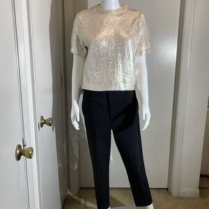 ZARA Shimmering beige top in medium.